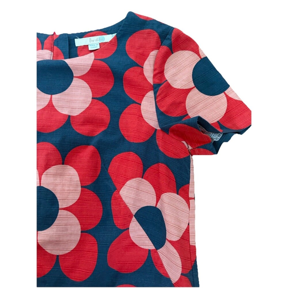 Boden Women's Red Floral Dress Short Sleeves, Size 4 Regular - Picture 10 of 10